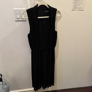 St. John Black Sleeveless Midi Dress
